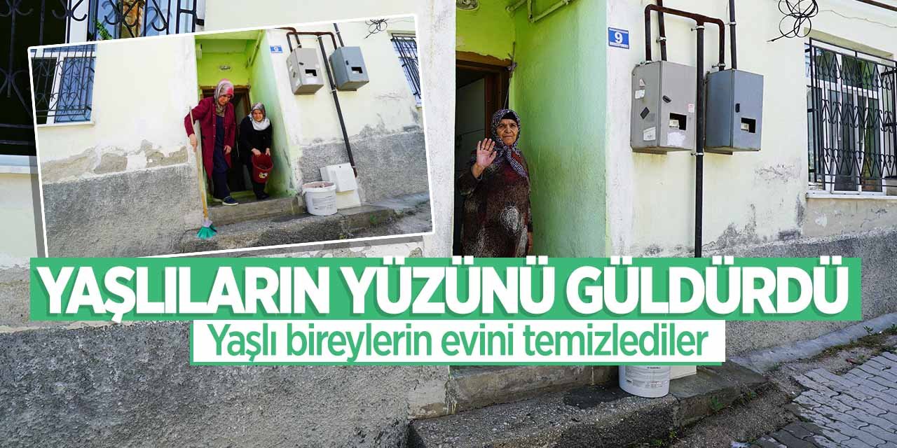 Meram'da yaşlıların evini temizleyerek yüzünü güldürdüler! Belediyenin bu çalışması takdir topladı