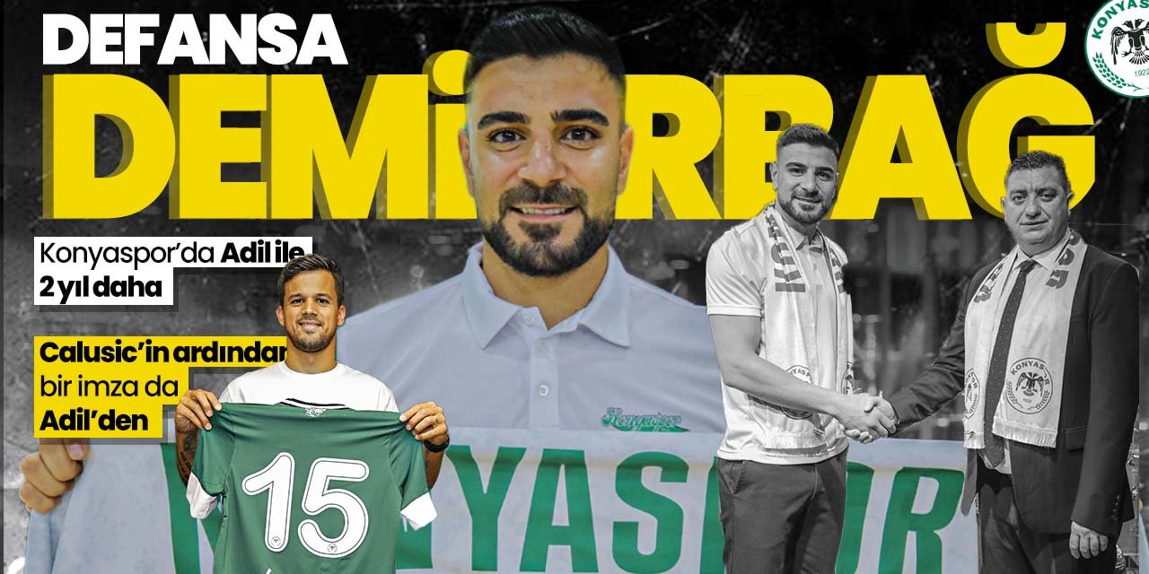 Konyaspor defansına 2 yıl daha Demirbağ örüldü! Savunmaya güçlü bir takviye daha