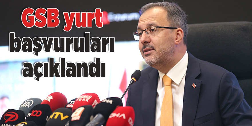 GSB yurt başvuruları açıklandı