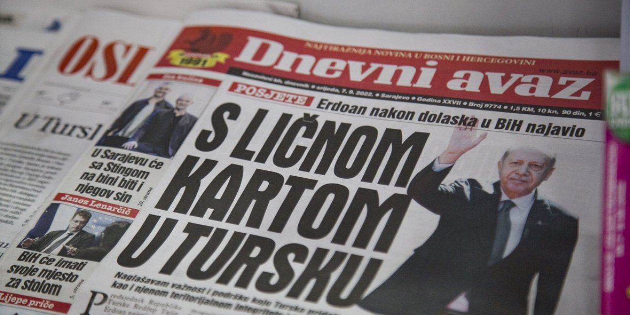 Cumhurbaşkanı Erdoğan'ın Bosna Hersek ziyareti yerel basında geniş yer buldu