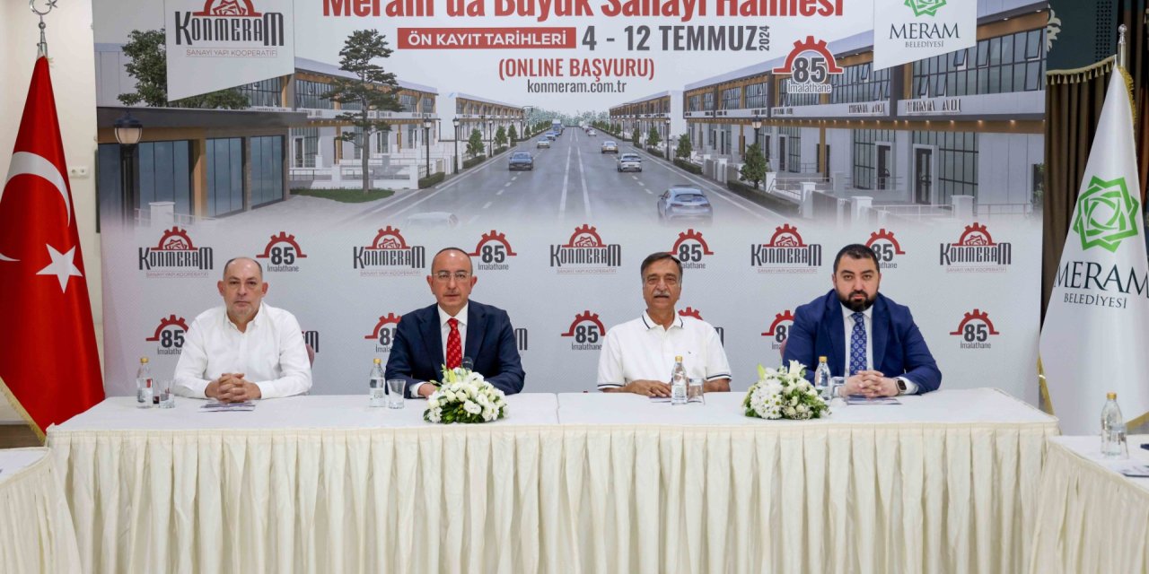 Meram’dan büyük sanayi hamlesi! Kooperatif usulü yapılacak! Başvurular bugün başladı