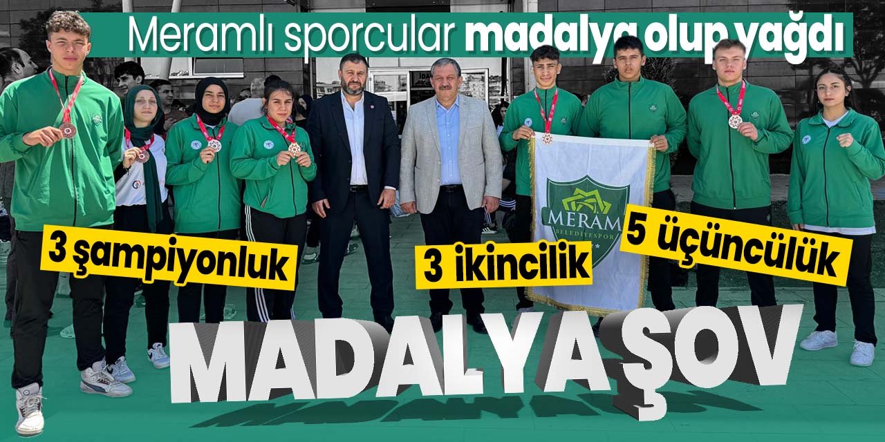 Meram Belediyespor'dan tarihi başarı! Madalya olup yağdılar