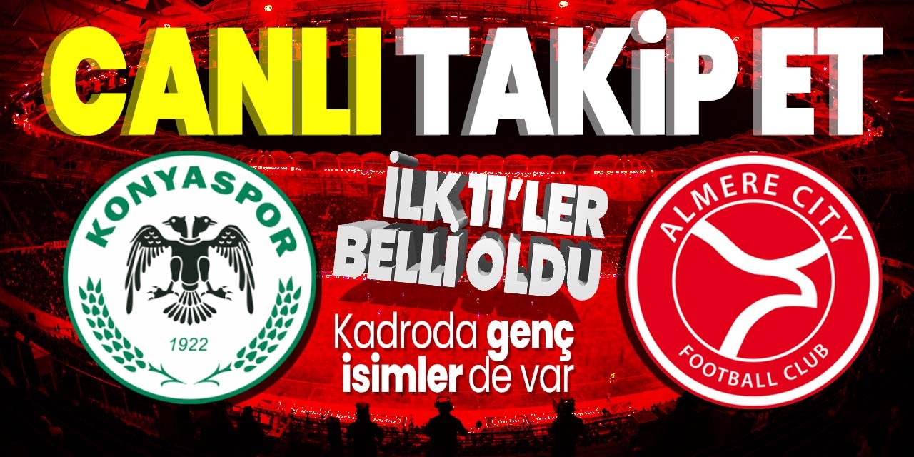 Konyaspor'un Almere maçı 11'i belli oldu! Kadroda genç isimler de var