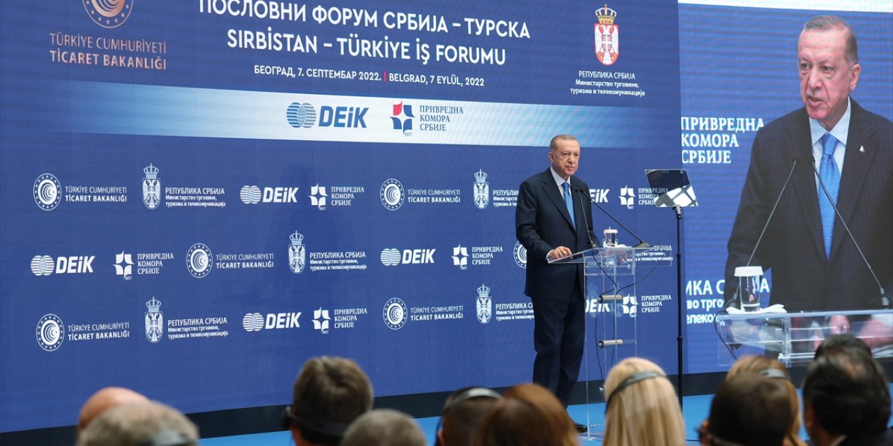 Cumhurbaşkanı Erdoğan, Türkiye-Sırbistan İş Forumu'nda konuştu: (1)