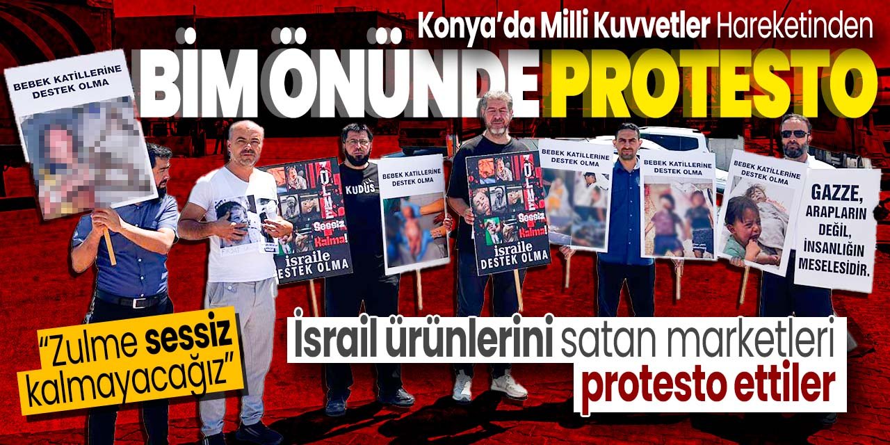 Konya'da BİM merkez deposu önünde protesto yaptılar!