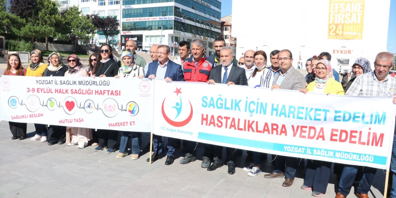 Yozgat'ta Halk Sağlığı Haftası dolayısıyla yürüyüş düzenlendi