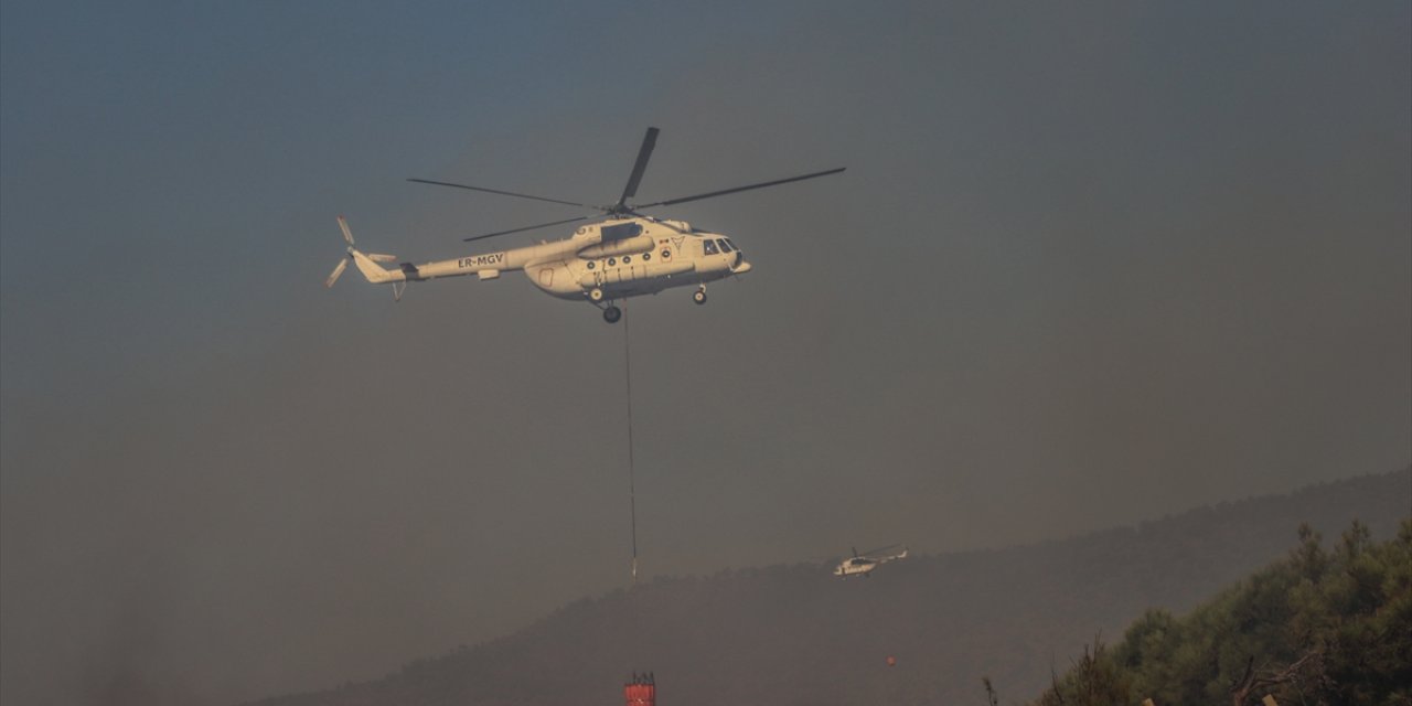 GÜNCELLEME 2 - Mersin'deki orman yangınına müdahale sürüyor