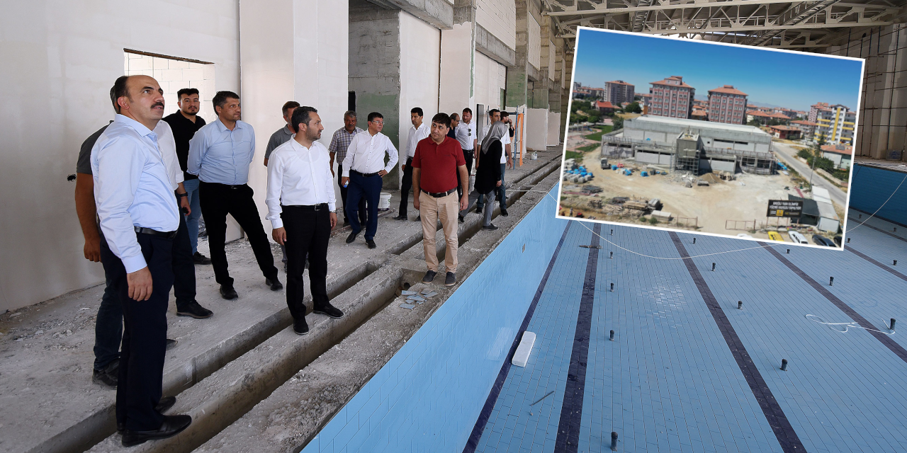 Başkan Altay Ereğli Yarı Olimpik Yüzme Havuzunu İnceledi