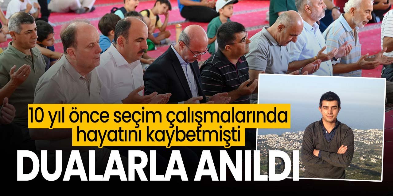 Konya'da 10 yıl önce seçim çalışmalarında hayatını kaybeden Talha Bayrakçı dualarla anıldı.