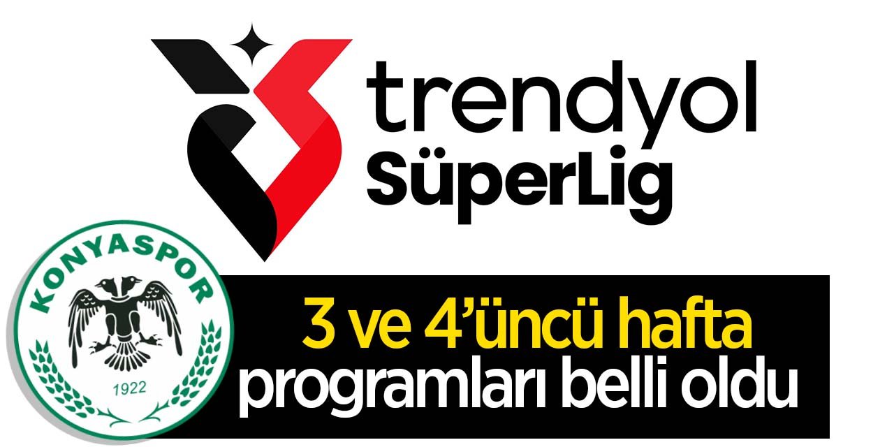 Konyaspor'un 3 ve 4. haftadaki maçlarının programları açıklandı
