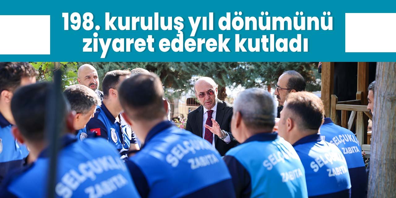 Başkan Ahmet Pekyatırmacı zabıtaları ziyaret ederek yıl dönümünü kutladı!