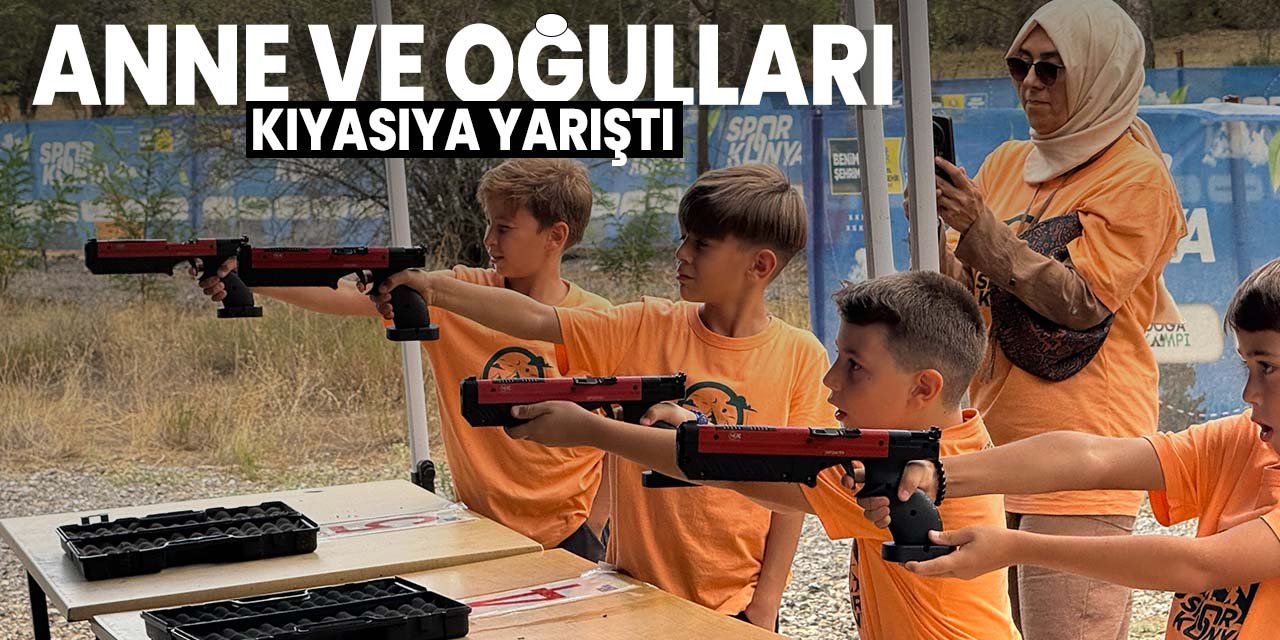 Konya'da anneler ve oğulları kıyasıya yarıştı!