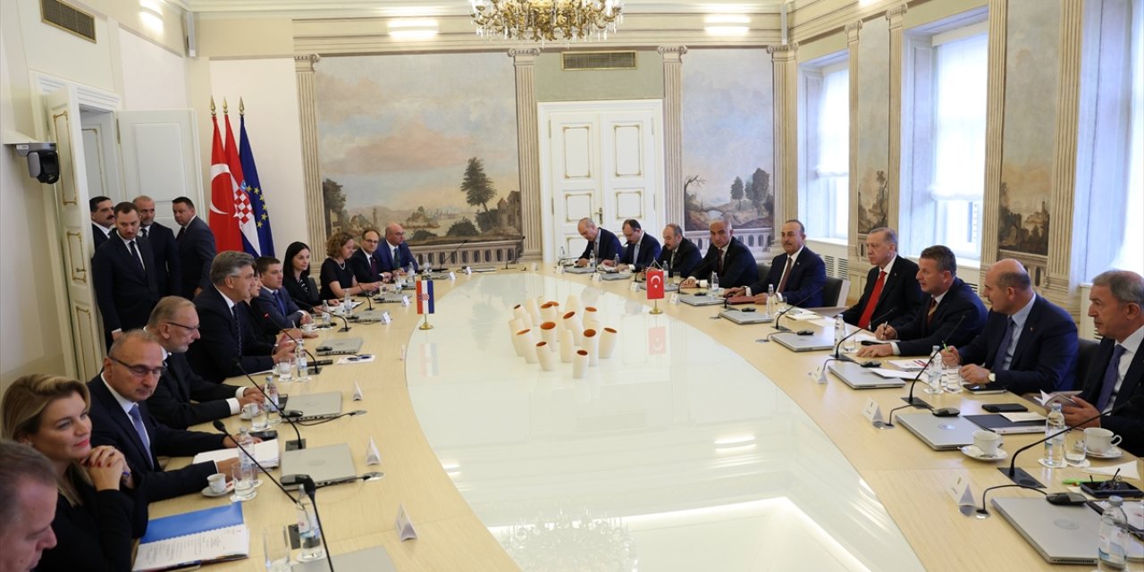 Cumhurbaşkanı Erdoğan, Hırvatistan Başbakanı Plenkovic'i kabul etti