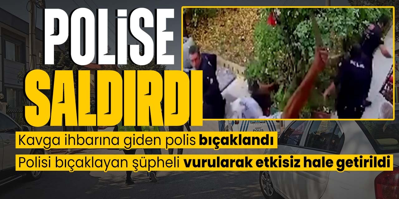 Konya'da kavga ihbarına giden polise saldırı!
