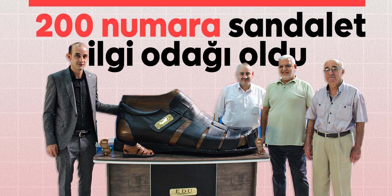 Konya'daki fuara 200 numara sandalet damga vurdu