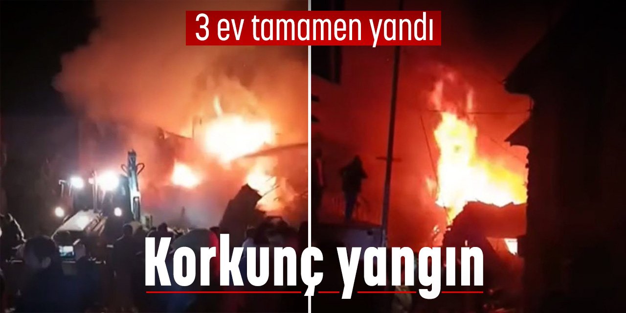 Konya'da korkunç yangın! 3 ev tamamen yanarken 4 evde hasar oluştu