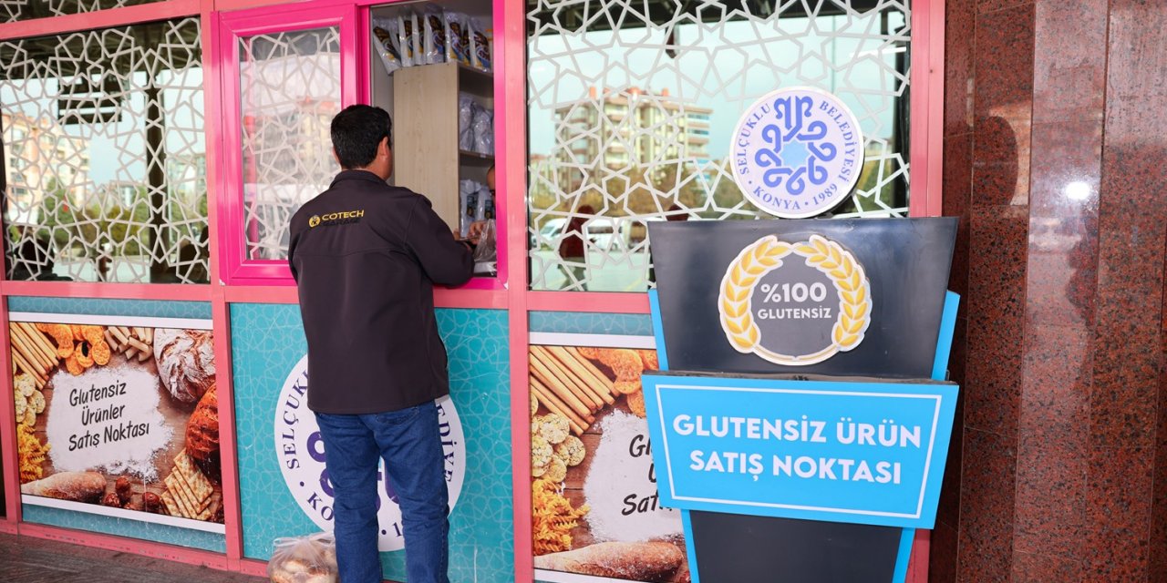 Selçuklu Belediyesi'nin glutensiz satış noktası çölyak Hastalarının ilgi odağı oluyor!