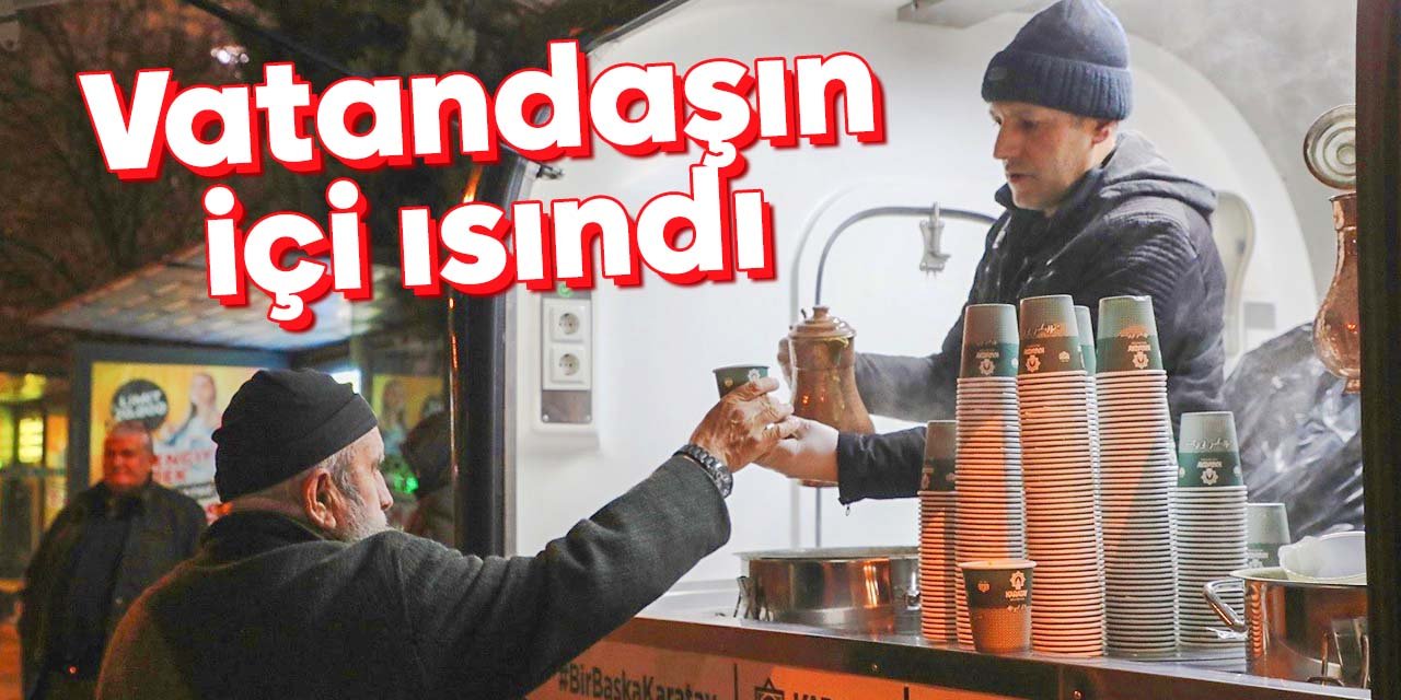 Konya'da Karatay Belediyesi'nden soğuk havada çorba ikramı!