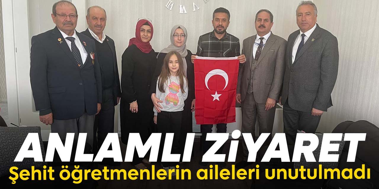 Konya'da anlamlı ziyaret! Şehit öğretmenlerin aileleri unutulmadı