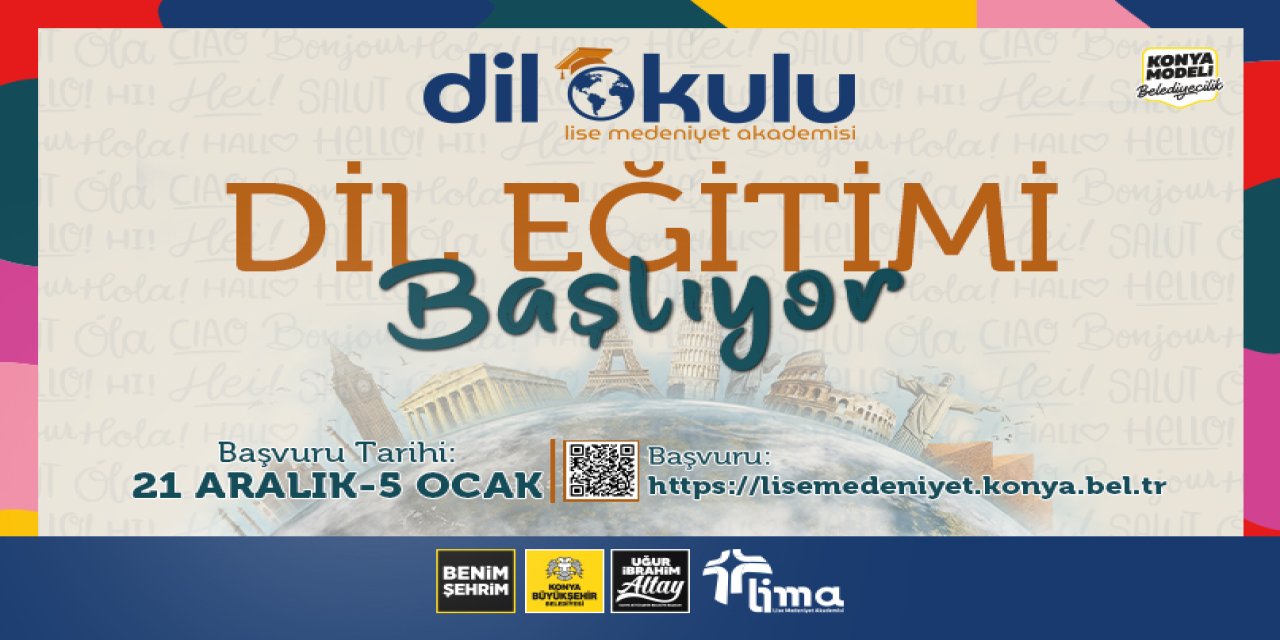 Konya'da belediyeden 9 ve 10. sınıflara dil okulu!