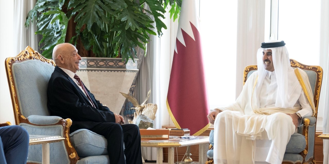 Katar Emiri, Libya Temsilciler Meclisi Başkanı Salih ile Libya'daki gelişmeleri görüştü