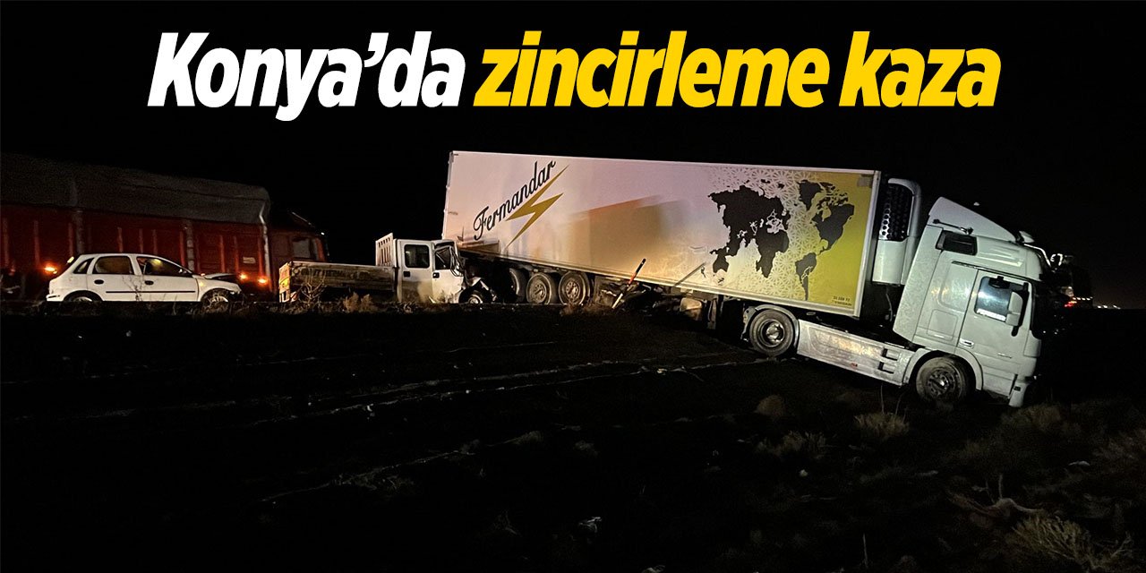 Konya'da zincirleme kaza meydana geldi