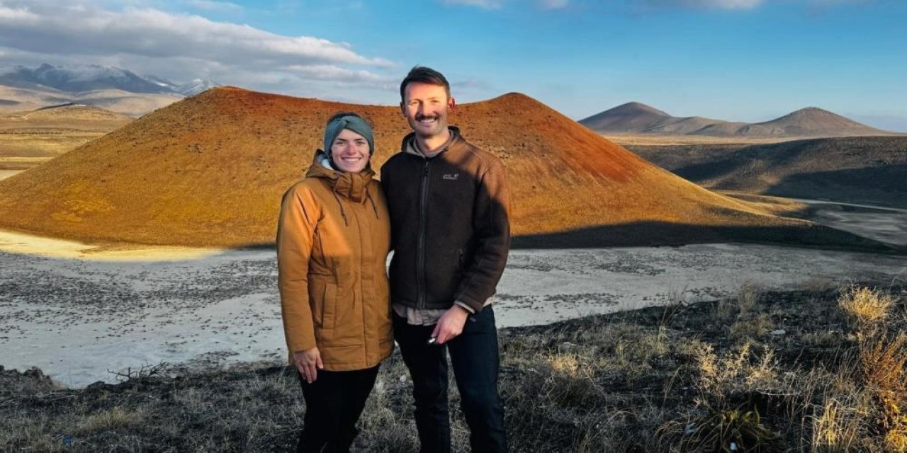 Konya'da bulunan Meke Gölü Alman çifti ağırladı