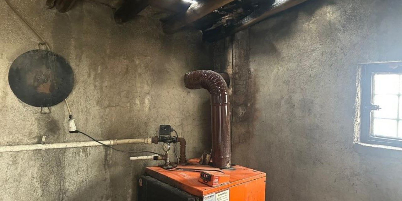 Konya'dan kalorifer dairesinde yangın çıktı!