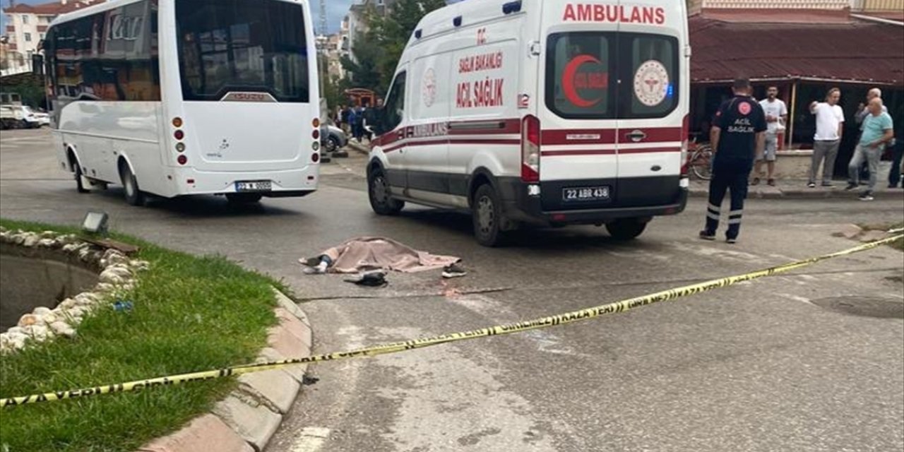 Edirne'de yolcu minibüsünün çarptığı kadın öldü