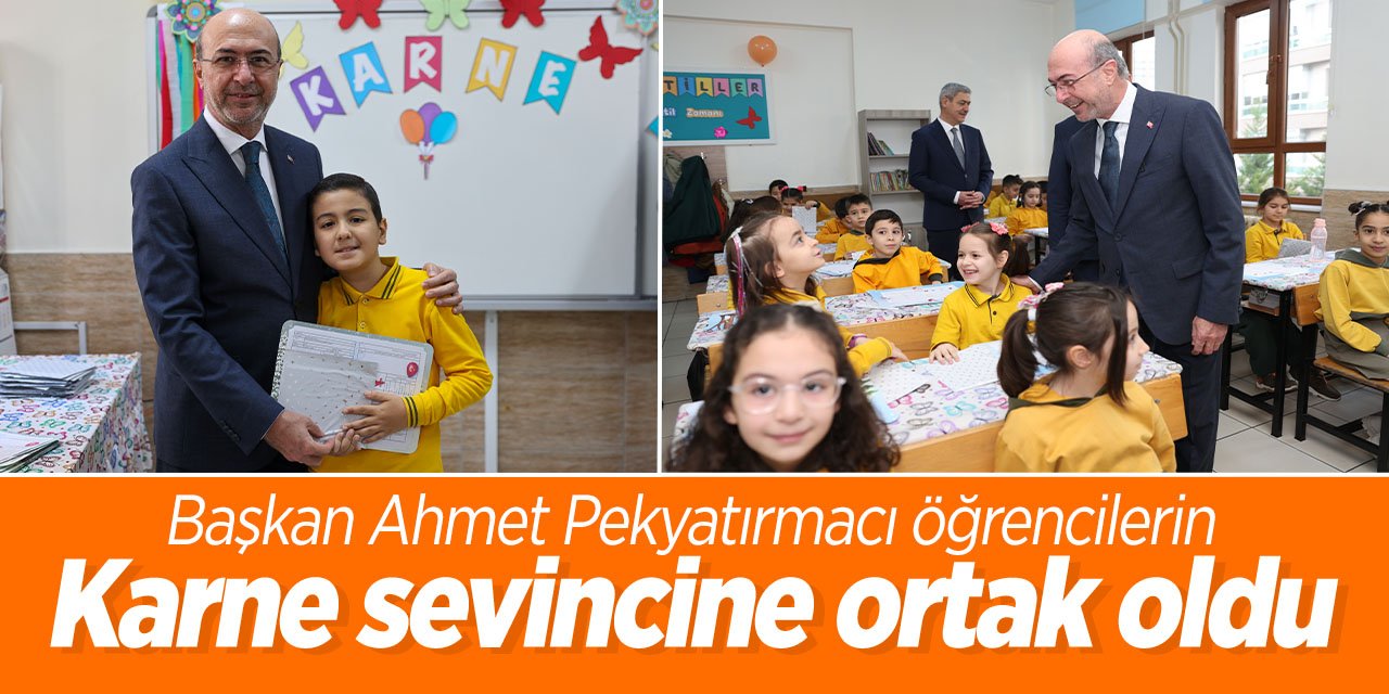 Başkan Ahmet Pekyatırmacı öğrencilerin karne mutluluğunu paylaştı