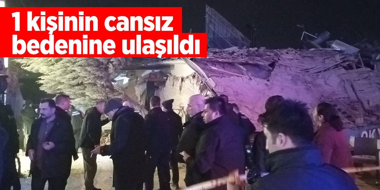 Konya'da çöken binada 1 kişinin cansız bedenine ulaşıldı!