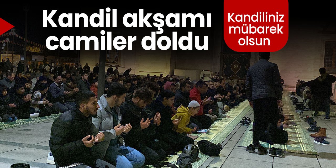 Konya'da Miraç Kandili'nde camiler doldu taştı!