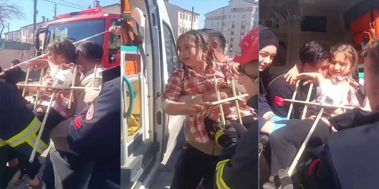 Yer Sivas! 7 yaşındaki çocuğun kolu korkuluğa saplandı!