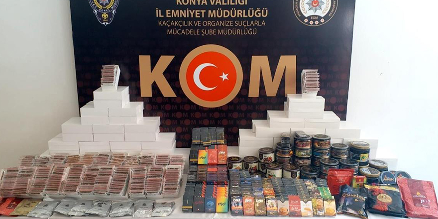 Konya'da 2 bin paket gümrük kaçağı sigara ele geçirildi