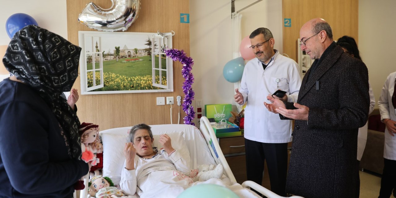Konya'da down sendromlu hastaya özel ve anlamlı ziyaret!