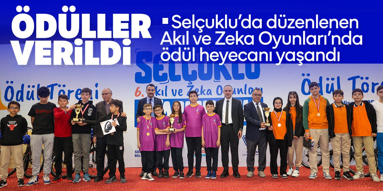 Selçuklu'daki "Akıl ve Zeka Oyunları"nda ödül heyecanı yaşandı