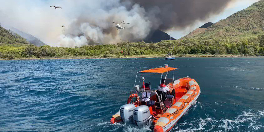 Marmaris'te orman yangını başladı