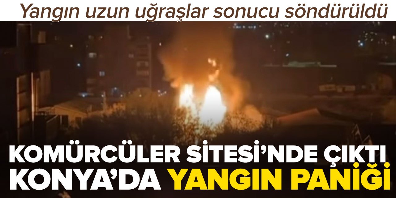 Konya'da yangın paniği...  Kömürcüler Sitesi'nde yangın çıktı