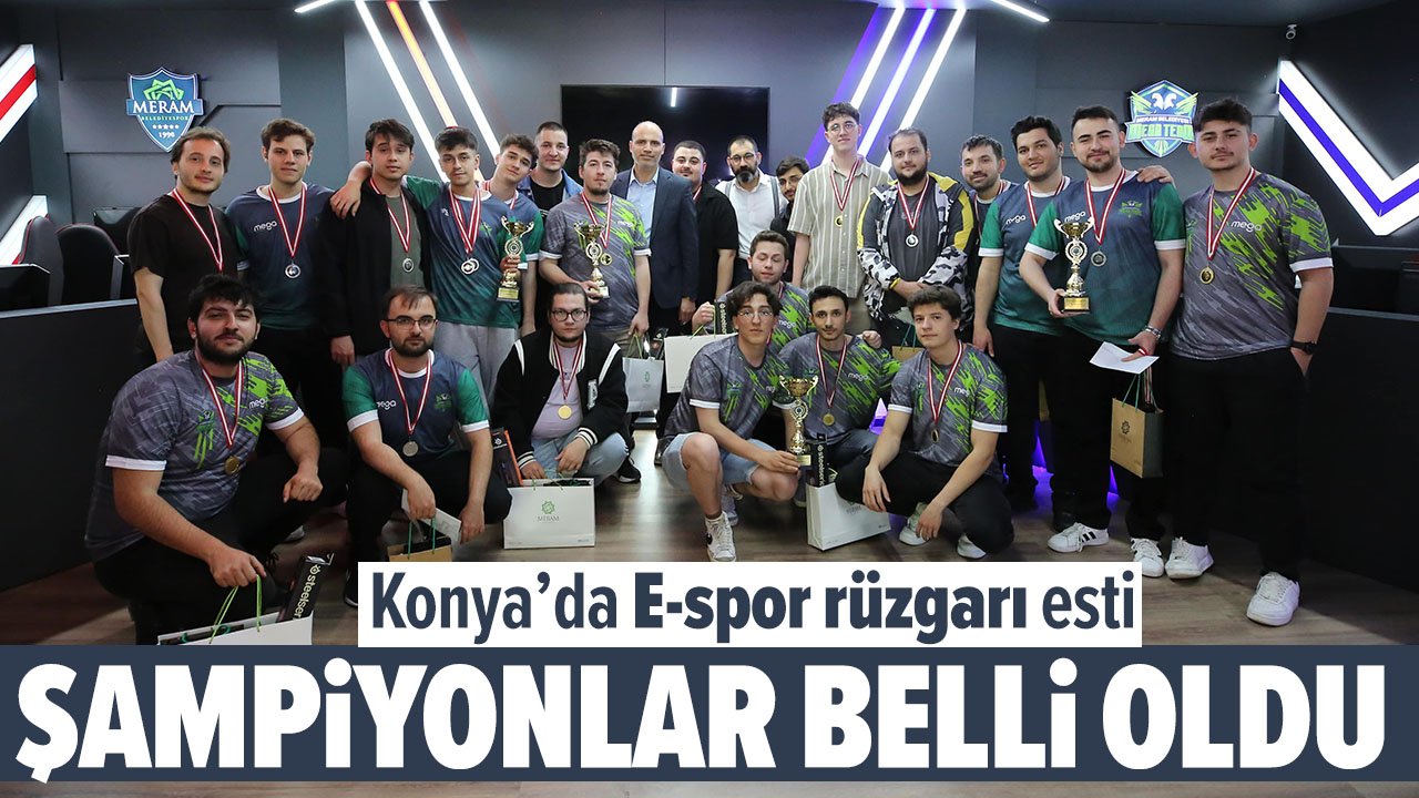 Konya'da E-spor heyecanı yaşandı... Şampiyonlar kupasını aldı