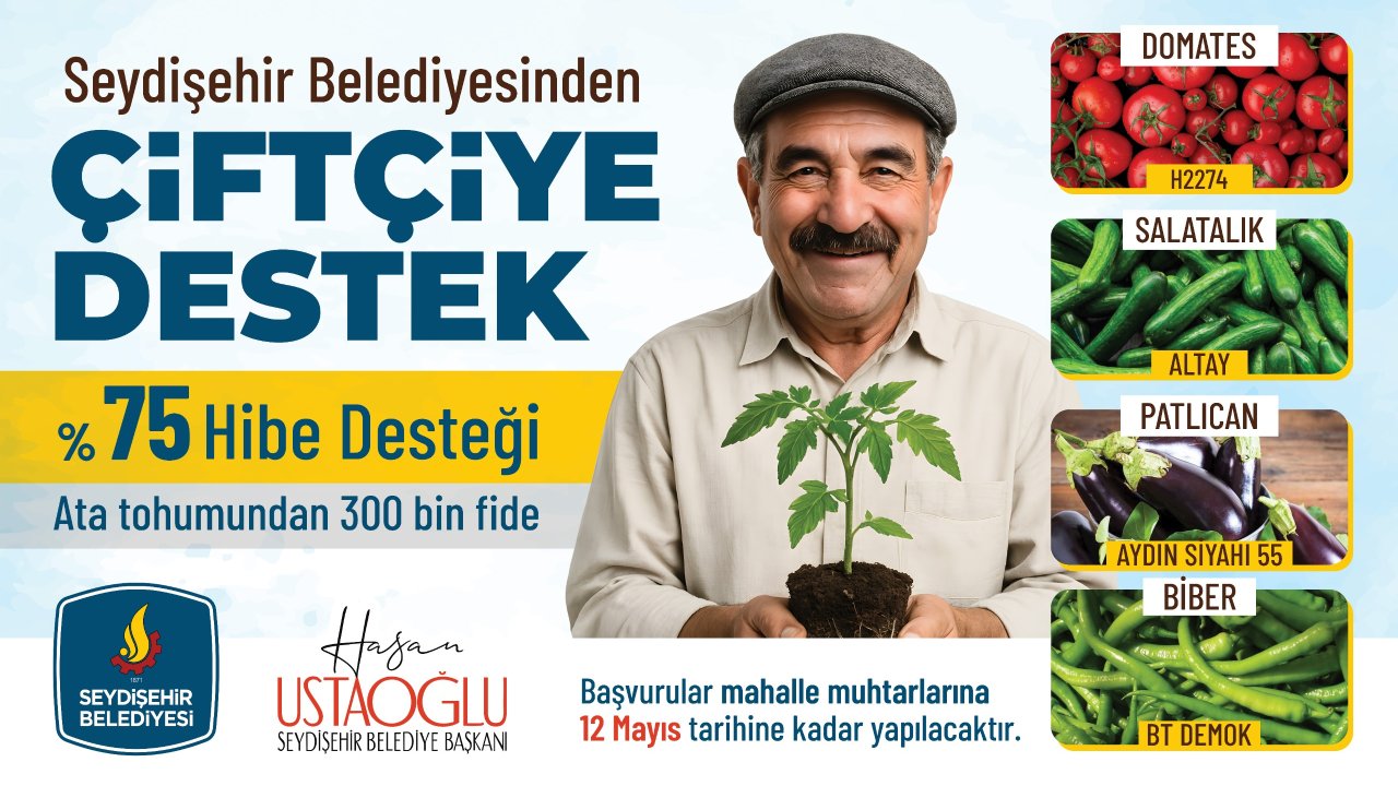 Seydişehir Belediyesinden Çiftçilere 300 Bin Fide Desteği!