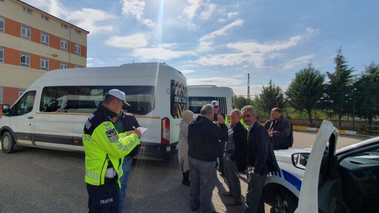 Konya Hüyük'te okul servisleri denetlendi