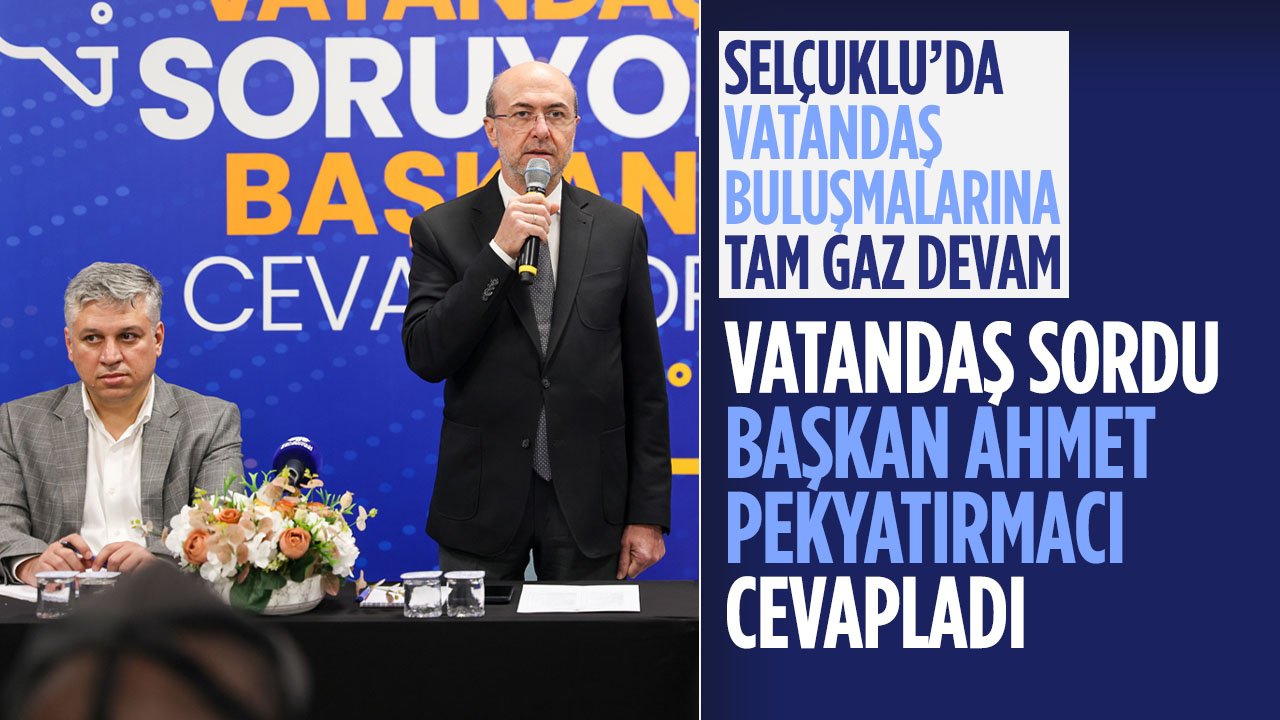 Selçuklu'da vatandaş sordu Başkan Pekyatırmacı cevapladı