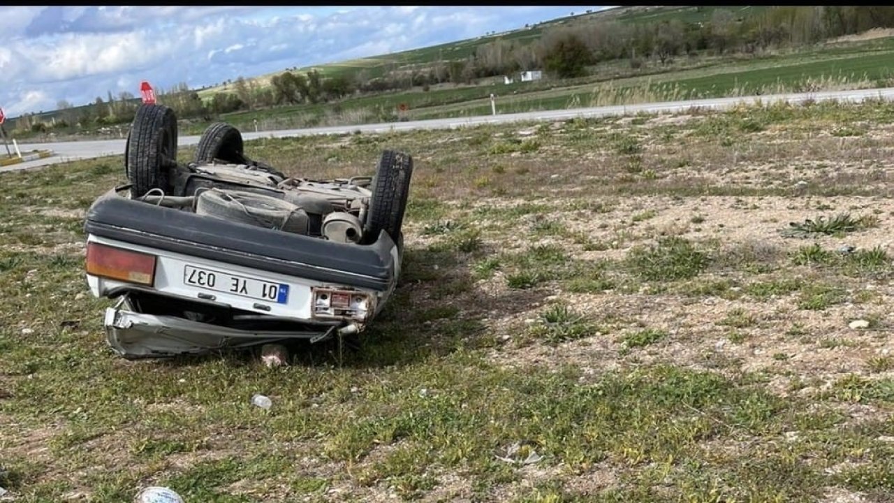 Konya’da kaza! Otomobil devrildi: 3 yaralı