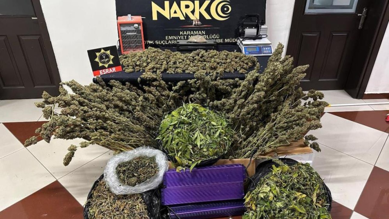 Adres Karaman... Kenevir yetiştirilen gizli seraya polisten baskın: 1 tutuklama