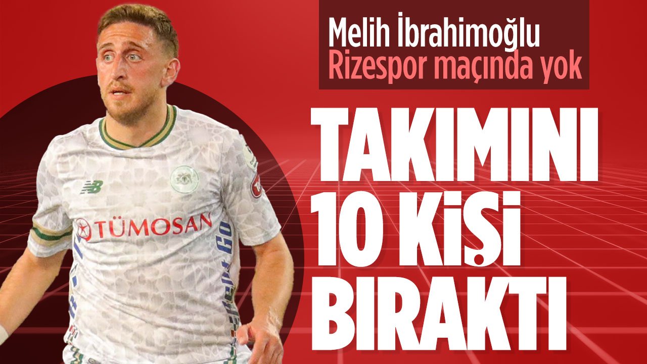 Konyaspor'da Melih İbrahimoğlu kırmızı kart gördü