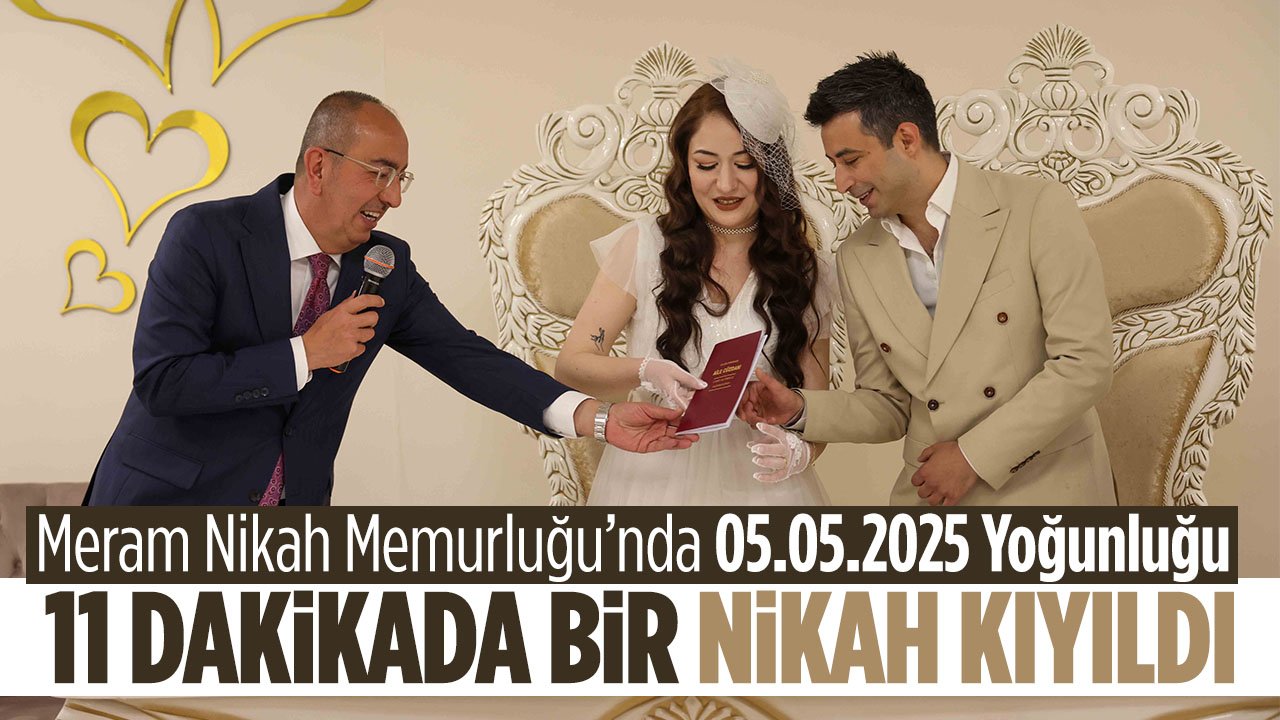 Özel tarih 'evet'lerle doldu taştı: Meram'da her 11 dakikada bir nikah kıyıldı