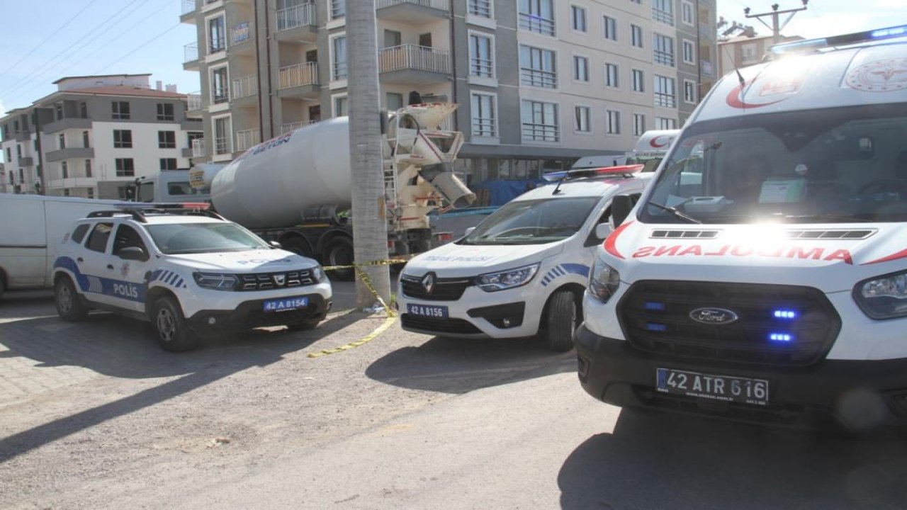 Konya'da acı kaza: Beton mikserinin altında kalan yaşlı adam yaşamını yitirdi