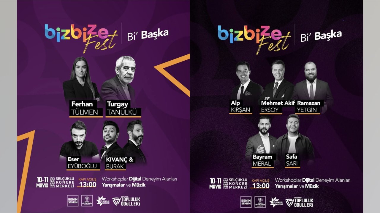 Konya’da Gençlik Rüzgarı: “Biz Bize Fest” 10-11 Mayıs’ta SKM’de!