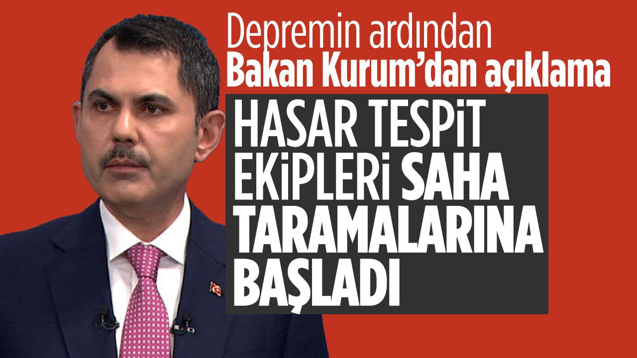 Bakan Kurum'dan Konya'daki depremin ardından açıklama: Saha taramaları başladı