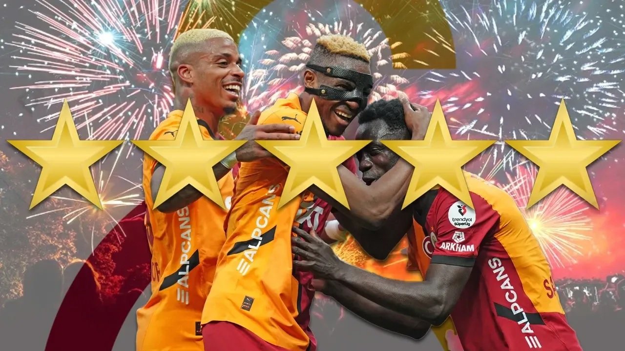 Şampiyon Galatasaray: 5. Yıldızı taktı